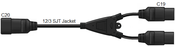 splitter power cord c20  to c19